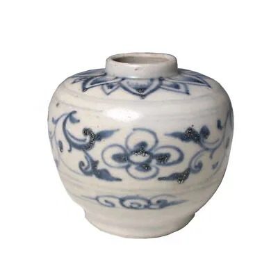Annamese Blue And White Ceramic Jar Chu Dau Kiln Vietnam Circa 1500. • $450