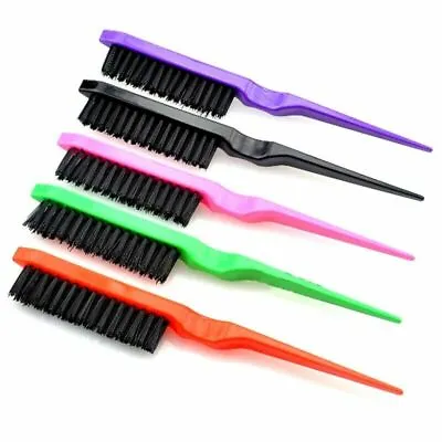 Hair Brushes Three Row Nylon Comb Combing Brush Teasing For Home Beauty Salon • £4.75