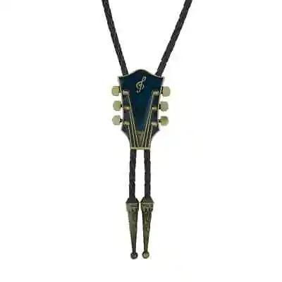 Guitar Bolo Tie Country Western Rock N Roll Fashion Statement Music Clef Necktie • $14.99