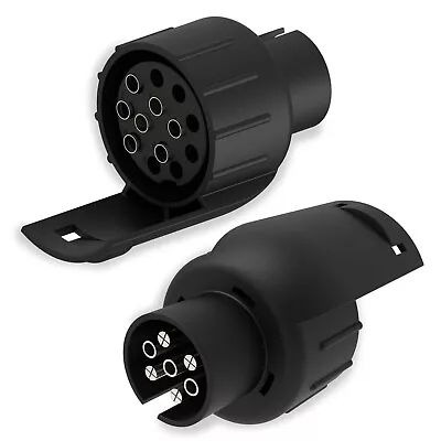 GADLANE 7 To 13 Pin Plug Adapter Trailer Towing Socket Converter Waterproof Tow • £6.39