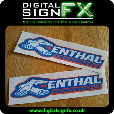 Renthal Chainwheels Motorbike Moto-X Vinyl Stickers Decals Graphic (x2) 215x50mm • $5.72