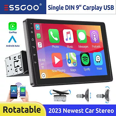 2024 Newest Single DIN Car Stereo Wireless IOS Carplay & Android Auto USB AUX TF • $93.92