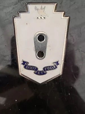 Vintage 1920s 30s Pierce Arrow Dixit Et Fecit Enamel Porcelain Radiator Emblem  • $225