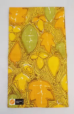 NEW Vintage VERA NEUMANN Yellow Leaves Linen Kitchen Dish Tea Towel Original Tag • $40