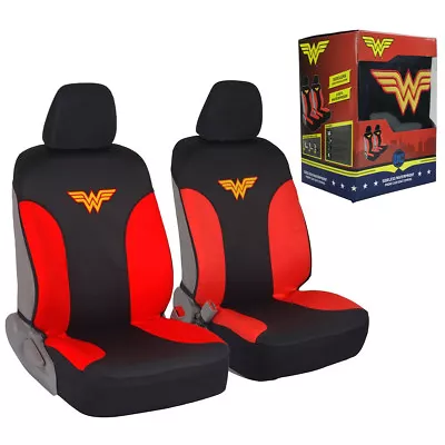 DC Comics Wonder Woman Car Truck Suv Sideless Waterproof 2 Front Seat Covers Set • $38.09