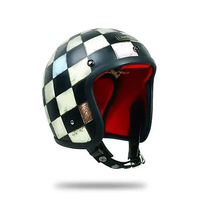 Vintage Helmet Slimhead 500tx Patina Checker Board Bobber Chopper Motorcycle • $250.66