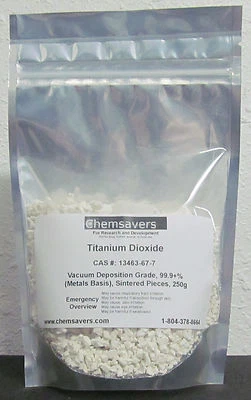 $175.95 • Buy Titanium Dioxide, Vacuum Deposition Grade, 99.9+% (Metals Basis), 250g