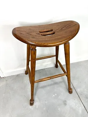 Solid Hardwood Oak Saddle Stool • $800