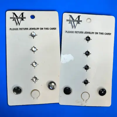 Men's Wearhouse Mens Magnetic Clip-On Non-Pierced Earrings Lot Of 2 Jewelry VTG • $25