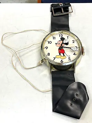Vintage Disney Mickey Mouse Wall Wrist Watch Clock 70s Disney Welby TESTED WORKS • $29.99