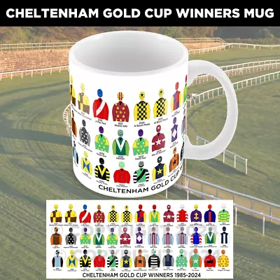 Horse Racing Cheltenham Gold Cup Winners 1985-2024 Mug National Hunt Racing Mug • £7.99