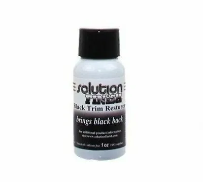 Solution Finish Black Plastic And Vinyl Trim Restorer 1 Oz Car Truck SUV • $11.79