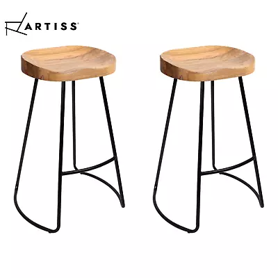 $131.85 • Buy Artiss 2 X Vintage Tractor Bar Stools Retro Bar Stool Industrial Chairs 65cm