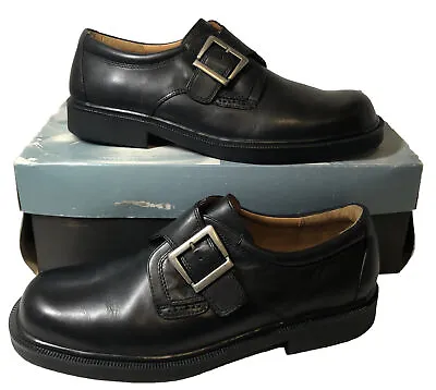 Mens Florsheim Comfortech Webster Single Monk Strap Shoe Black Vintage Sz 10 M • $80.99