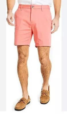 Nautica Men's 6  Classic-Fit Deck Shorts Pale Coral 40 • $21.59