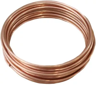 8 Ga. Uncoated Solid  Bare Copper Wire (Dead Soft)Choose  5 Ft.- 15 Ft.- 25 Ft. • $34.95