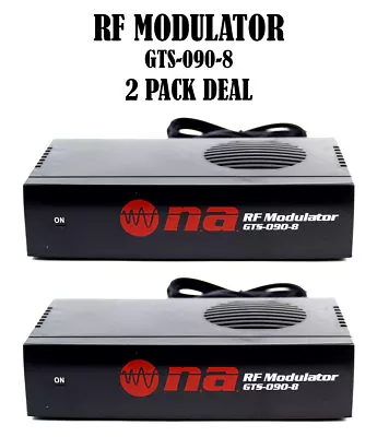 2 Pack Universal RF Modulator RCA Audio Video To Coaxial Coax F With S Video • $38.95