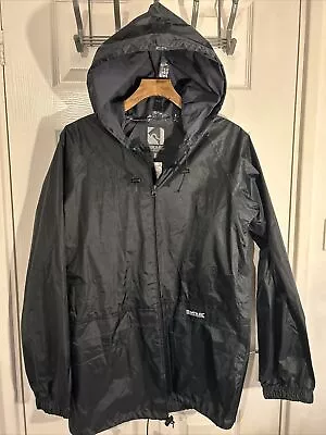 Regatta Rain Mac / Coat Black Lightweight With Hood Size M Medium Unisex Adults • £4.99