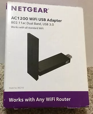 NETGEAR AC1200 WiFi USB Adapter 802.11ac Dual Band USB 3.0 Sealed Package A6210 • $23.97