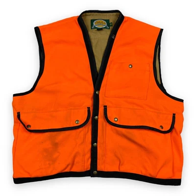 $39.99 • Buy Vintage Cabela's Upland Bird Blaze Orange Hunting Vest Pockets Mens XL USA