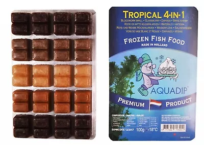 Aquadip Frozen Tropical 4in1 Food 100g Blister Pack Fish Aquarium Tropical Fresh • £3.99