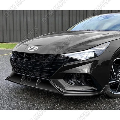 $75.99 • Buy For 21-23 Hyundai Elantra N-Line Painted Black Front Bumper Lip Body Kit Spoiler