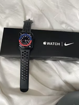 Apple Watch Nike Series 7 45mm Midnight Aluminium Case With Anthracite/Black... • £100