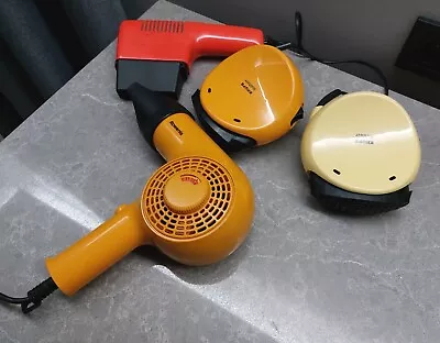 Vintage Set Of 4 Hairdryers Space Age  Mid Century Design Working • $120