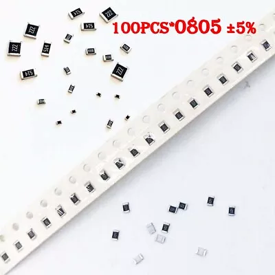 100PCS SMD/SMT Resistors Resistance Design 0805 ±5% Values Selectable Resistor • $1.64