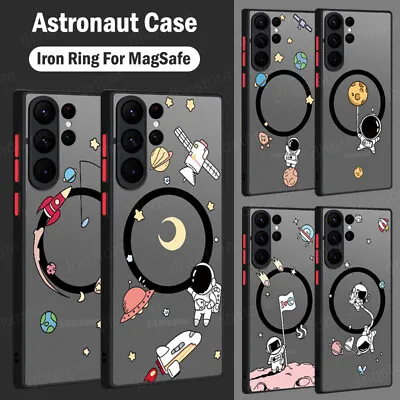 For Samsung S23 Ultra S22 S21 FE Astronaut Hybrid Magsafe Matte Phone Case Cover • $7.14