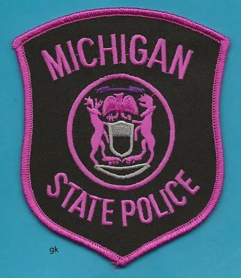 Michigan State Police  Pink  Breast Cancer Awareness Shoulder Patch • $12