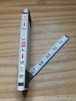 Vintage Lufkin Portable Wooden Folding Rule Ruler 72 L No. 066 • $9.99