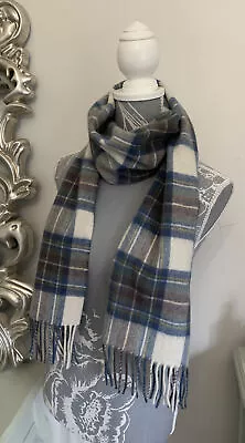 £8.99 • Buy James Pringle 100% Wool Classic Scarf Tartan Plaid Neck Winter Unisex Fringe