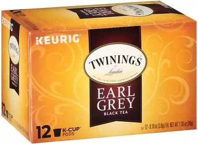 Twinings Earl Grey Black Tea K-Cups - Includes 12 K-Cup Pods • $9.99