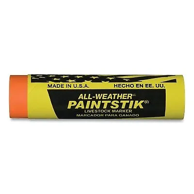 Paintstik Livestock Markers 1 In X 4 In Orange LA-CO Industries Inc  61024 • $1.28
