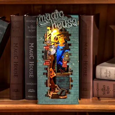 Rolife Magic Alley House 3D Wood Puzzle DIY Mini House Book Nook Kid Xmas Gifts • £39.99