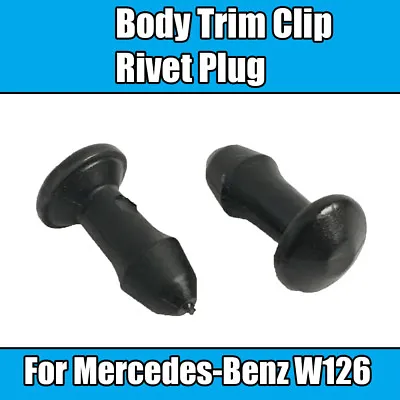 1x For Mercedes-Benz W126 Body Trim Clip Rivet Plug Black Plastic A0049887678 • $7