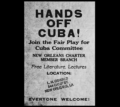 1963 Lee Harvey Oswald Fair Play Cuba Flyer PHOTO John F Kennedy Assassination • $4.38