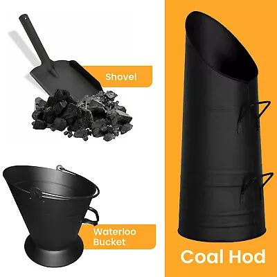 Heavy Duty Anthracite 23  Coal Hod Bucket Scuttle Galvanized Fuel Ash Storage • £17.74