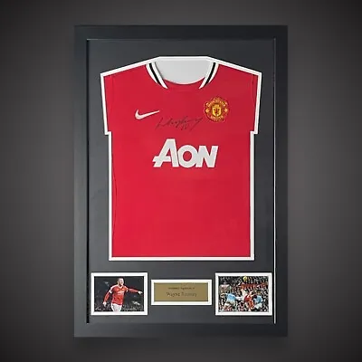 Framed Wayne Rooney Hand Signed Manchester United Football Shirt With Coa £165 • $208.39