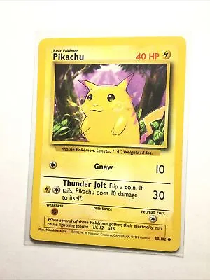 PIKACHU - 58/102 - Base Set - Pokemon Card - PL • $2.25