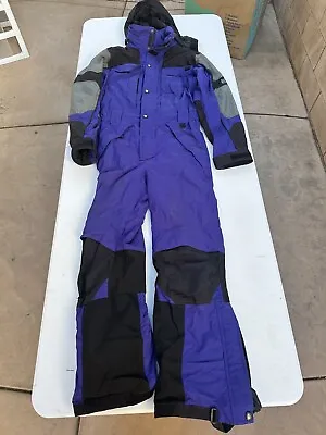 The North Face One Piece Ski Suit Extreme Burple Snowsuit Snow Bib Mens Small • $159.99