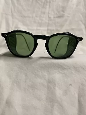 Vintage Steampunk Safety Glasses Green Lenses And Screen Shields 1950s • $49.99