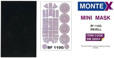 Montex 1/32 MESSERSCHMITT Bf-110G CANOPY PAINT MASK Revell • $5.99