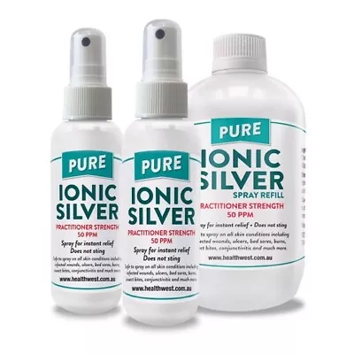 Ionic Silver Spray & Refill Practitioner Strength 50PPM 500ml • $70