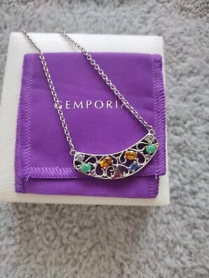 £21.30 • Buy Gemporia Multi Gems Necklace Citrine Garnet Emerald Purple Spinel And Iolite  