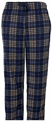 Men's Pajama Lounge Pants Microfleece Plaid Soft Plush With Pockets Comfy Bottom • $11.95