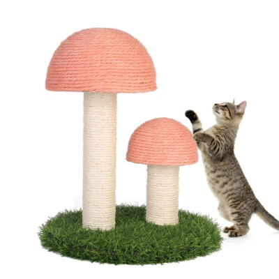 £22.95 • Buy Mushroom Cat Tree Scratching Post Tower Climbing Activity Natural Sisal Ropes