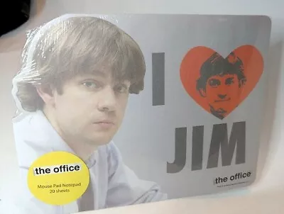 The Office Jim Halpert I LOVE JIM Mouse Pad Notepad NEW -- Throwback • $17.95