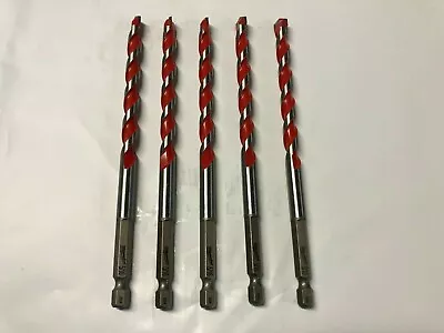 NEW 5pc Milwaukee Shockwave Carbide Concrete Hammer Drill Bits 5/16  X 6  Hex • $19.99